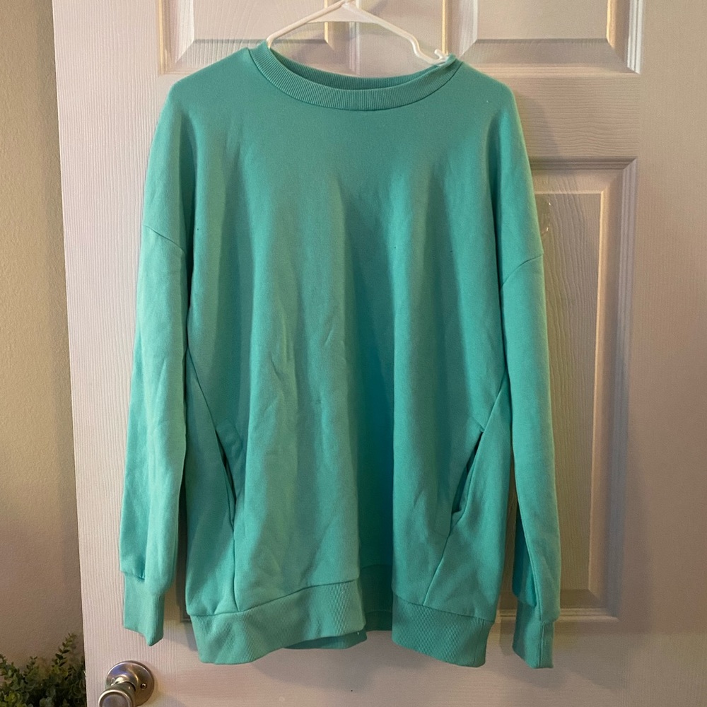 Zenana Blue Sweatshirt with Pockets
